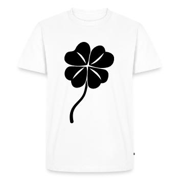 La chance de Cloverleaf - T-shirt Premium bio Homme - blanc - Devant - Nico (187cm)