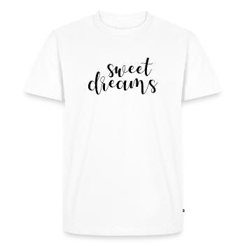 Doux Rêves - T-shirt Premium bio Homme - blanc - Devant - Nico (187cm)