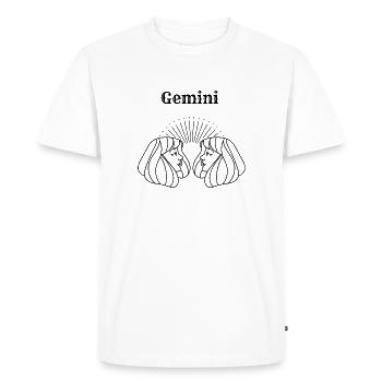 Gemini - Men's Premium Organic T-Shirt - white - Front - Nico (187cm)
