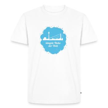 Dusseldorf,skyline,longest bar in the world - Men's Premium Organic T-Shirt - white - Front - Nico (187cm)