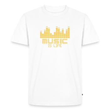 equalizer music is life - T-shirt Premium bio Homme - blanc - Devant - Nico (187cm)