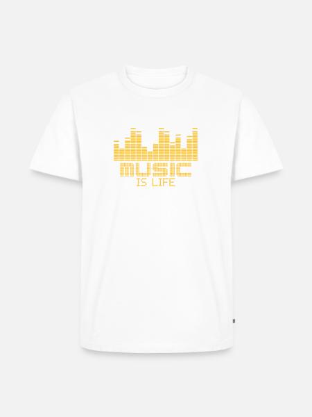 Musik ist Leben-Equalizer - Männer Premium Bio T-Shirt -