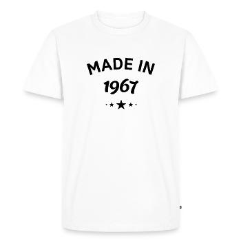 MADE IN 1967, cadeau anniversaire 1967 - T-shirt Premium bio Homme - blanc - Devant - Nico (187cm)