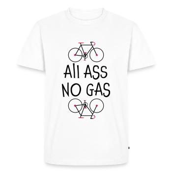 Tous Ass Non Gaz - chemise non seulement pour les cyclistes - T-shirt Premium bio Homme - blanc - Devant - Nico (187cm)