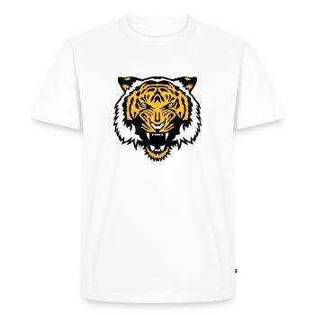 tigre animal sauvage tiger face cartoon - T-shirt Premium bio Homme - blanc - Devant - Nico (187cm)