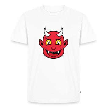 LITTLE DEVIL - T-shirt Premium bio Homme - blanc - Devant - Nico (187cm)