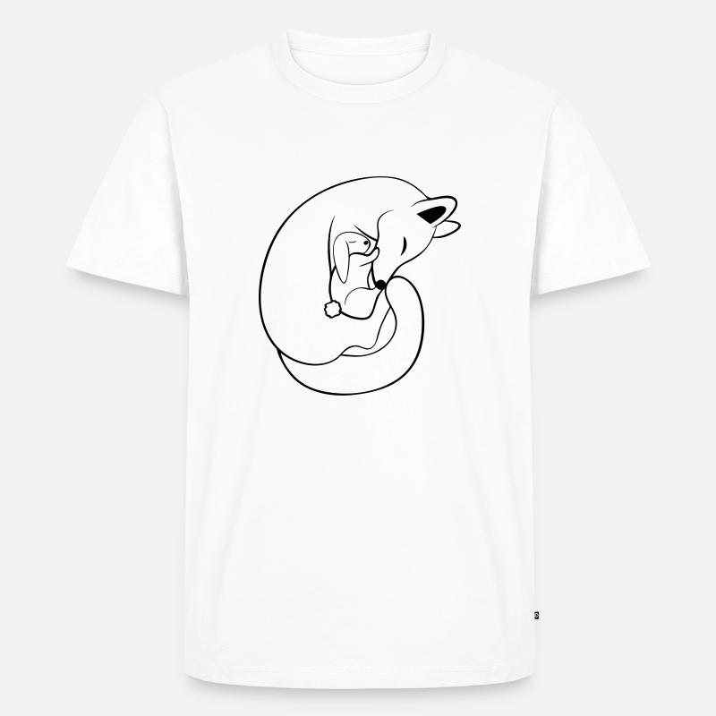Fuchs & Hase - Männer Premium Bio T-Shirt - Weiß