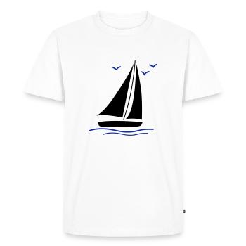 voilier 02 - T-shirt Premium bio Homme - blanc - Devant - Nico (187cm)