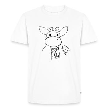 giraffe - Men's Premium Organic T-Shirt - white - Front - Nico (187cm)