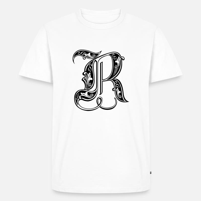 R - Männer Premium Bio T-Shirt - Weiß