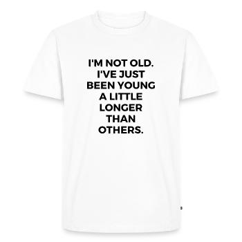Je ne suis pas vieux... - T-shirt Premium bio Homme - blanc - Devant - Nico (187cm)