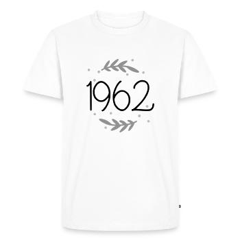 Chemise (1962) - T-shirt Premium bio Homme - blanc - Devant - Nico (187cm)