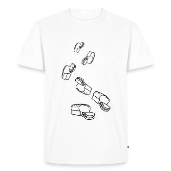 Bread icon symbol - Men's Premium Organic T-Shirt - white - Front - Nico (187cm)