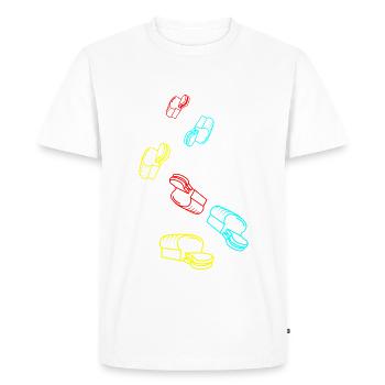 Bread icon symbol - Men's Premium Organic T-Shirt - white - Front - Nico (187cm)