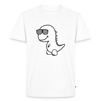 Cool Dino - Men's Premium Organic T-Shirt - white - Front - Nico (187cm)