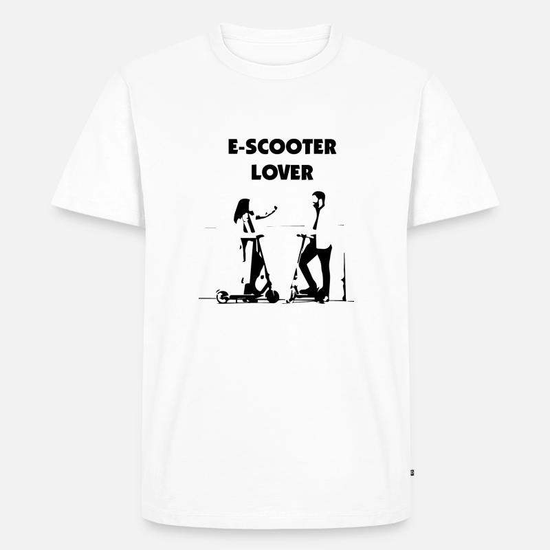 E-Scooter E-Roller Scooter - Männer Premium Bio T-Shirt - Weiß