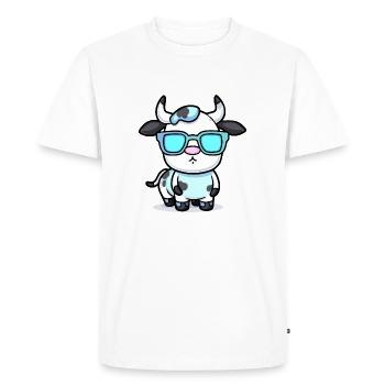 Lalla la vache - T-shirt Premium bio Homme - blanc - Devant - Nico (187cm)