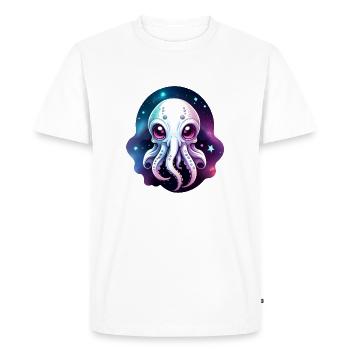 Le charme de Lovecraft : Adorable bébé mignon Cthulhu - T-shirt Premium bio Homme - blanc - Devant - Nico (187cm)
