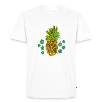 Pineapple - Men's Premium Organic T-Shirt - white - Front - Nico (187cm)
