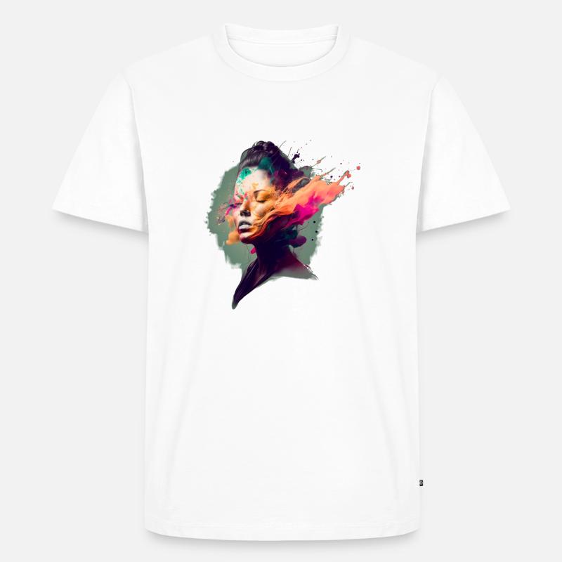 Cybergirl Farb-Explusion! - Männer Premium Bio T-Shirt - Weiß