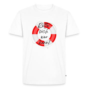 Save yourself if you can - Men's Premium Organic T-Shirt - white - Front - Nico (187cm)