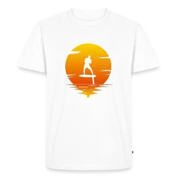 coucher de soleil foil - T-shirt Premium bio Homme - blanc - Devant - Nico (187cm)