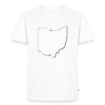 Ohio (United States) | Map | Shadow - Men's Premium Organic T-Shirt - white - Front - Nico (187cm)