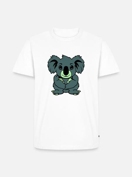 Koala Bear Comic Animal - Men's Premium Organic T-Shirt - white
