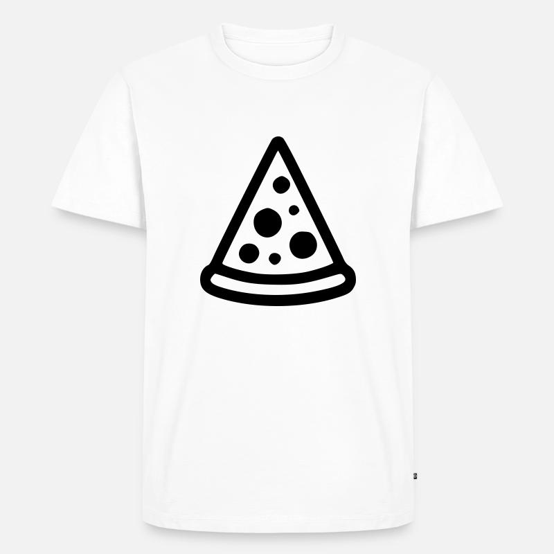 Pizza - Männer Premium Bio T-Shirt - Weiß