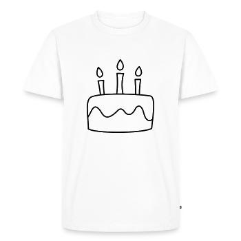 Gâteau d'anniversaire - T-shirt Premium bio Homme - blanc - Devant - Nico (187cm)