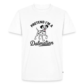 Faire semblant d’être un dalmatien - T-shirt Premium bio Homme - blanc - Devant - Nico (187cm)