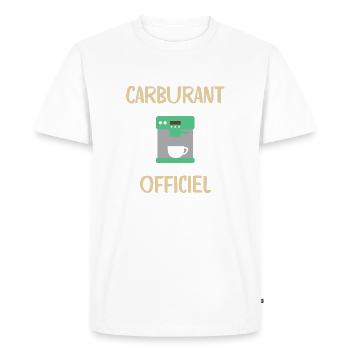 Carburant officiel - T-shirt Premium bio Homme - blanc - Devant - Nico (187cm)