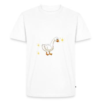 today I'm a serious goose funny lifting weights - Men's Premium Organic T-Shirt - white - Front - Nico (187cm)