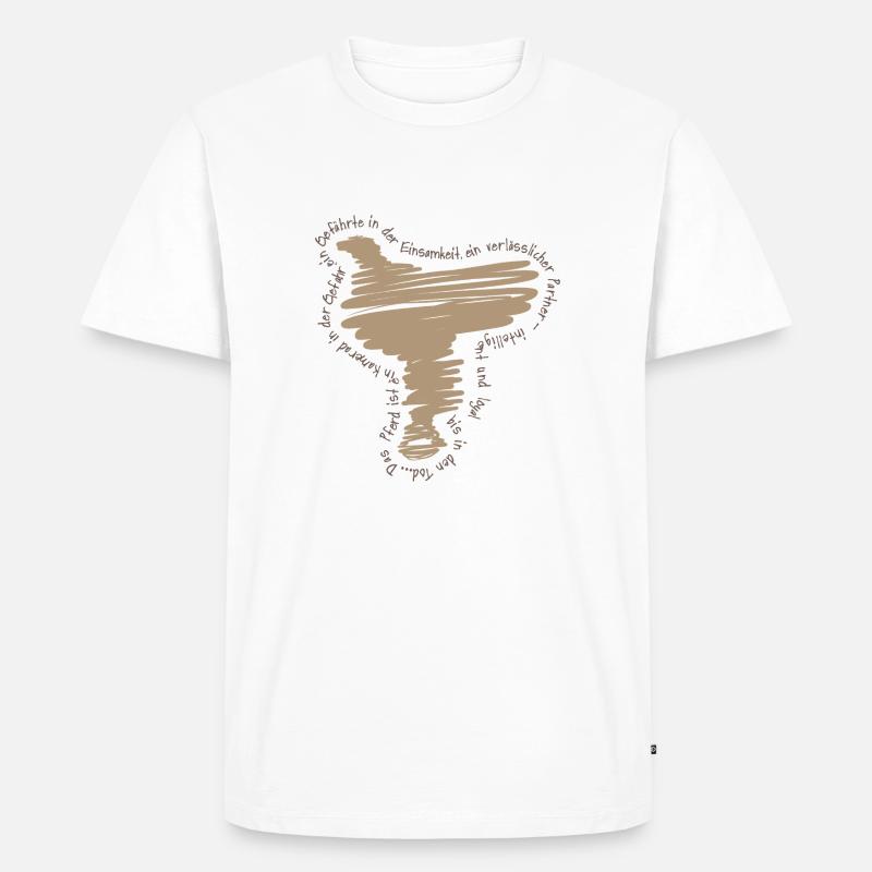 Saddle - Männer Premium Bio T-Shirt - Weiß