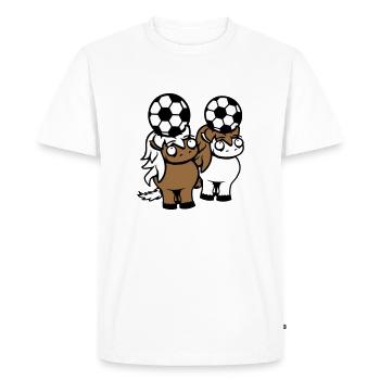 Horses Soccer Team Ball Game Header Club Fan - Men's Premium Organic T-Shirt - white - Front - Nico (187cm)