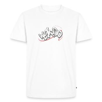 Weirdo - Men's Premium Organic T-Shirt - white - Front - Nico (187cm)