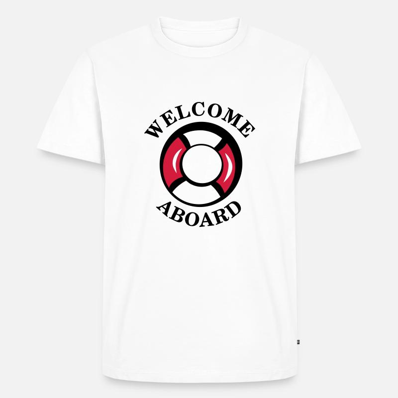 welcome_aboard - Men's Premium Organic T-Shirt - white