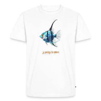 scalaire bleu - T-shirt Premium bio Homme - blanc - Devant - Nico (187cm)