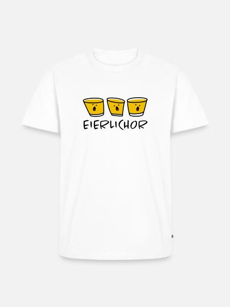 Chor Eierlikör - Männer Premium Bio T-Shirt - Weiß