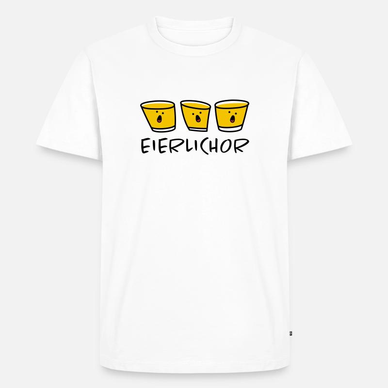 Chor Eierlikör - Männer Premium Bio T-Shirt - Weiß