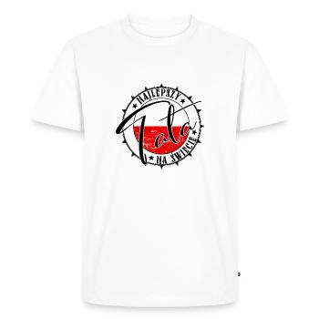 Najlepszy tata na świecie Best Dad in the World - Men's Premium Organic T-Shirt - white - Front - Nico (187cm)
