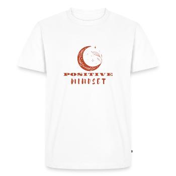 Positive Mindset - positiv Denken - T-shirt Premium bio Homme - blanc - Devant - Nico (187cm)