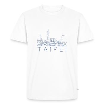 Dessin à la plume Taipei - T-shirt Premium bio Homme - blanc - Devant - Nico (187cm)