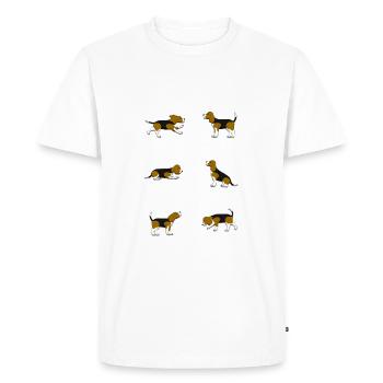 Beagle selection - T-shirt Premium bio Homme - blanc - Devant - Nico (187cm)