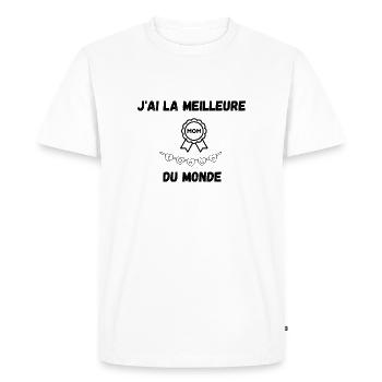 best mom - T-shirt Premium bio Homme - blanc - Devant - Nico (187cm)
