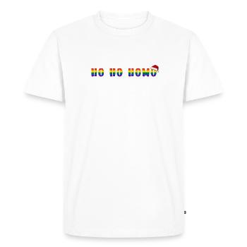 Ho Ho Homo ! - T-shirt Premium bio Homme - blanc - Devant - Nico (187cm)