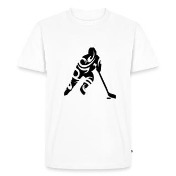 Hockey tribal - T-shirt Premium bio Homme - blanc - Devant - Nico (187cm)