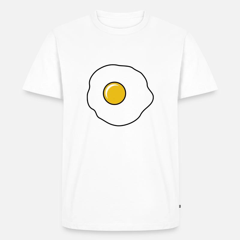 Spiegelei - Männer Premium Bio T-Shirt - Weiß