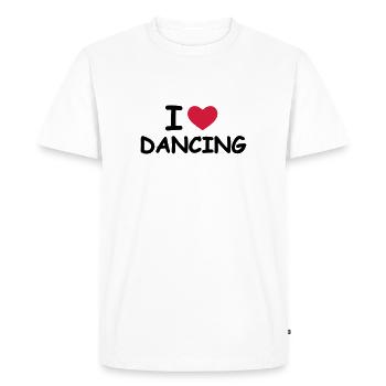 I Love Dancing - T-shirt Premium bio Homme - blanc - Devant - Nico (187cm)