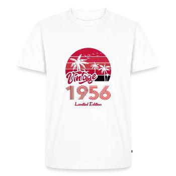 Vintage Year 1956 Limited Edition Red - Men's Premium Organic T-Shirt - white - Front - Nico (187cm)
